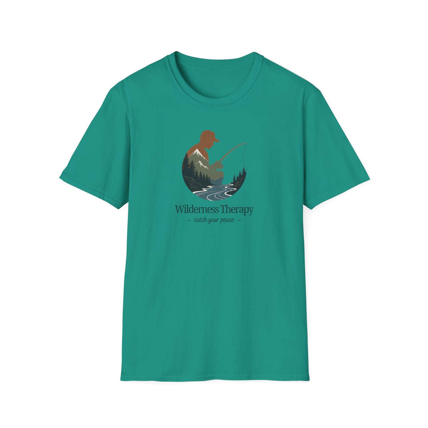 Wilderness Therapy T-Shirt | Relaxing Fishing Tee | Perfect Gift for Nature Lovers, Outdoor Enthusiasts, Father's Day, or Casual Wear