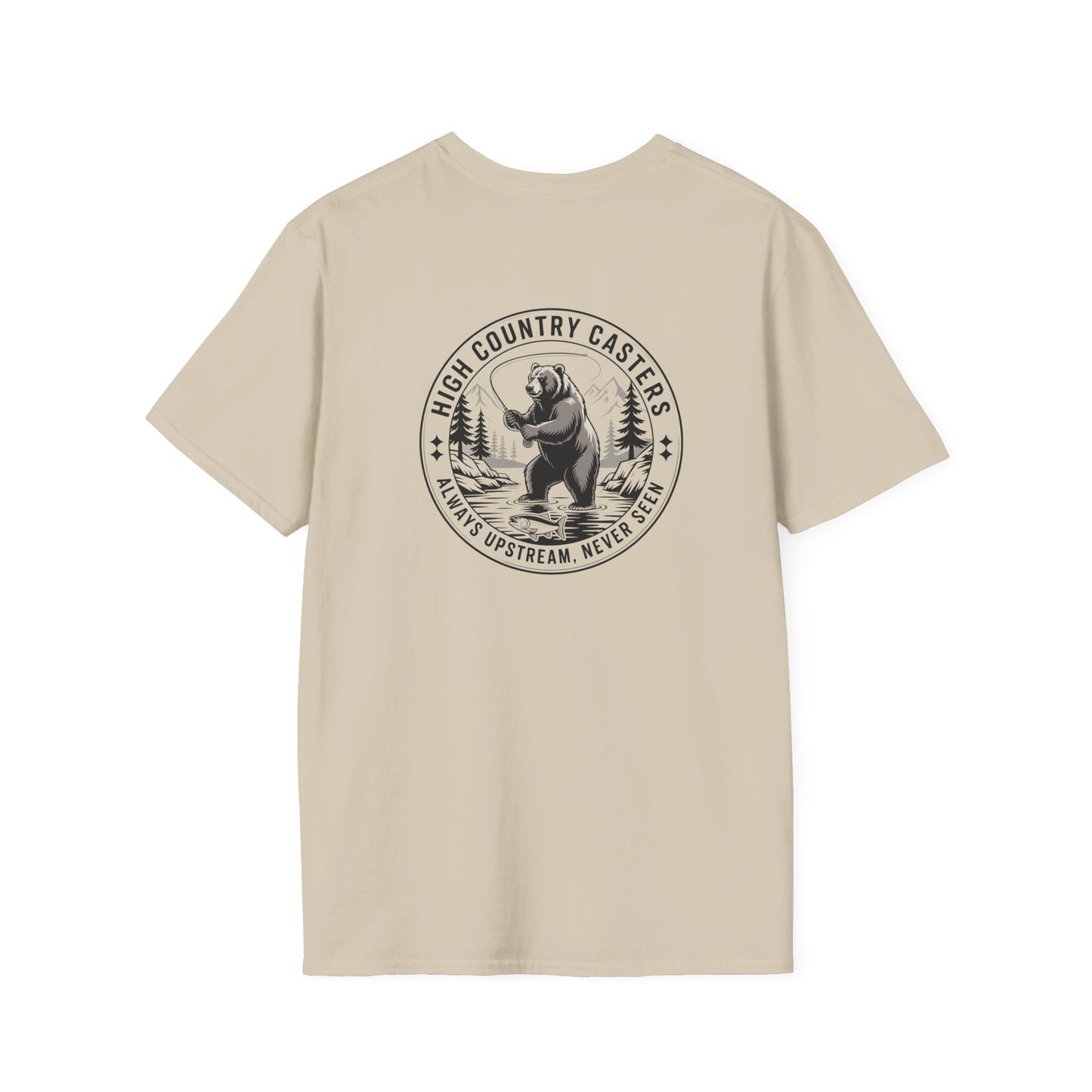 Adventure Bear Fishing T-Shirt | Outdoor Enthusiast Tee, Gift for Nature Lovers, Hiking Apparel, Casual Wear, Campfire T-Shirt