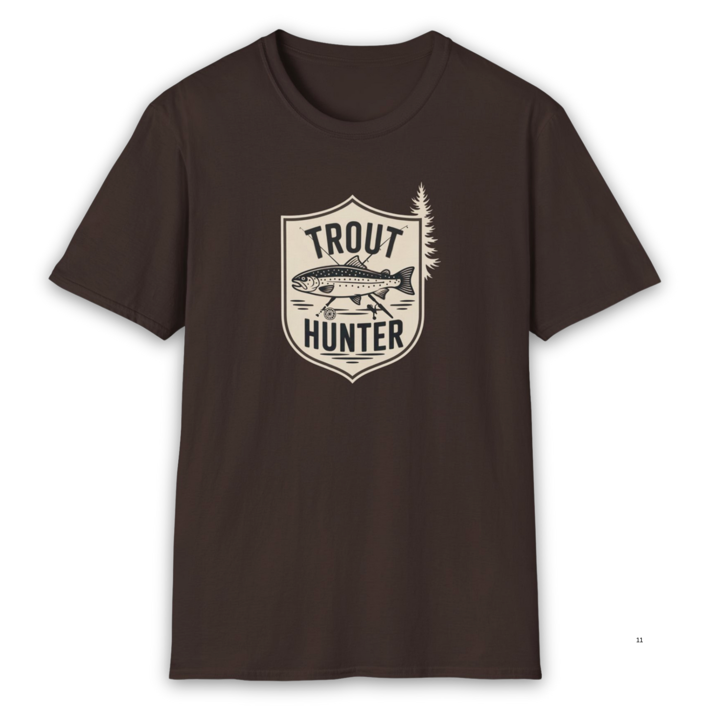 Trout Hunter Pine Badge Tee – Fishing Tee for Anglers