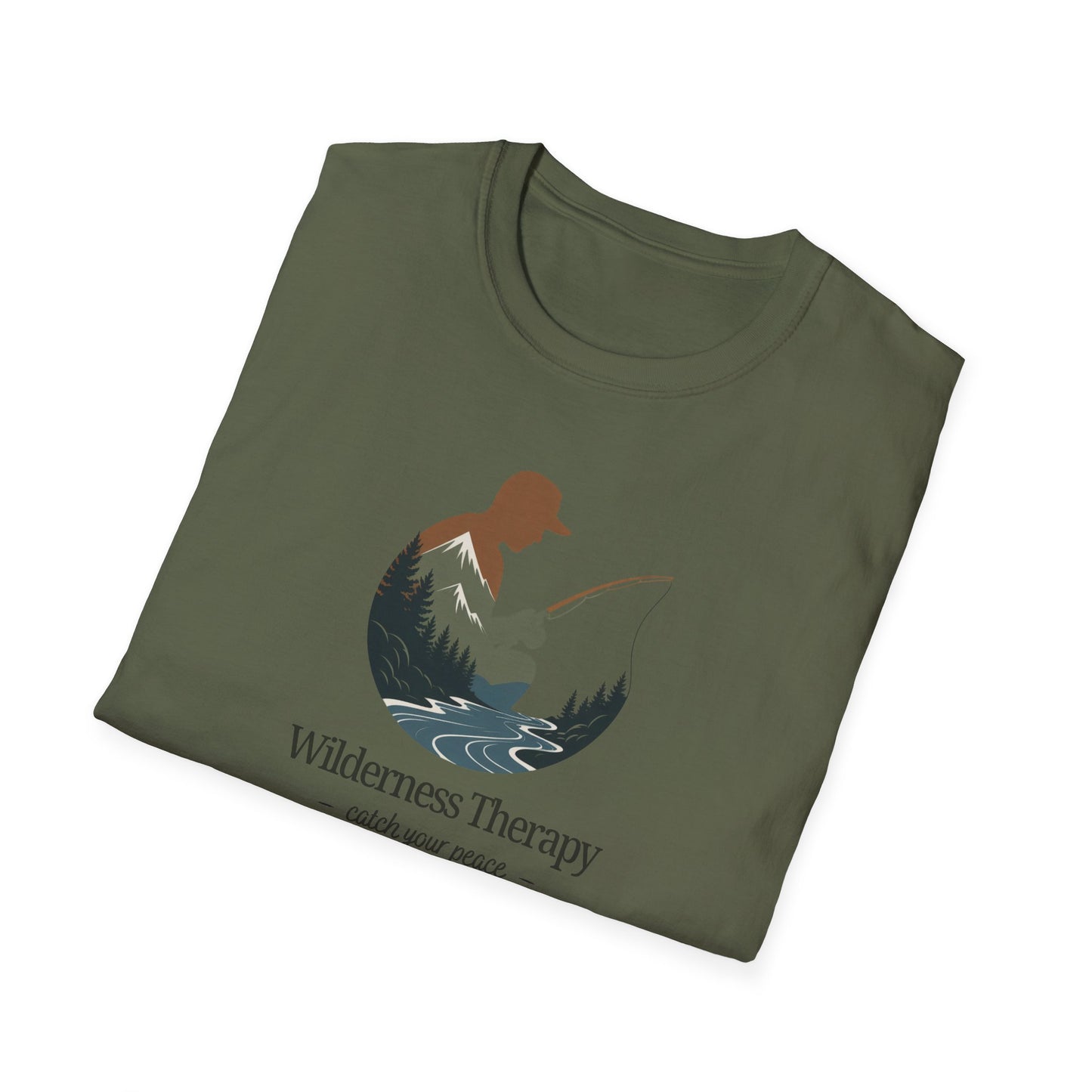 Wilderness Therapy T-Shirt | Relaxing Fishing Tee | Perfect Gift for Nature Lovers, Outdoor Enthusiasts, Father's Day, or Casual Wear