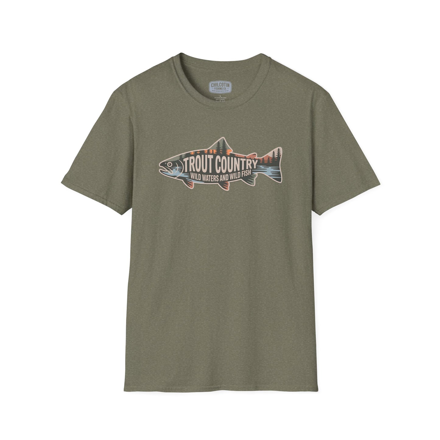 Trout Country Outline Trout T-Shirt – Fishing Apparel for Anglers