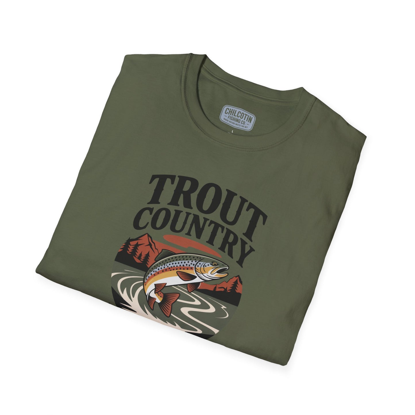Trout Country Wild Waters Fishing T-Shirt | Rugged Angler Tee