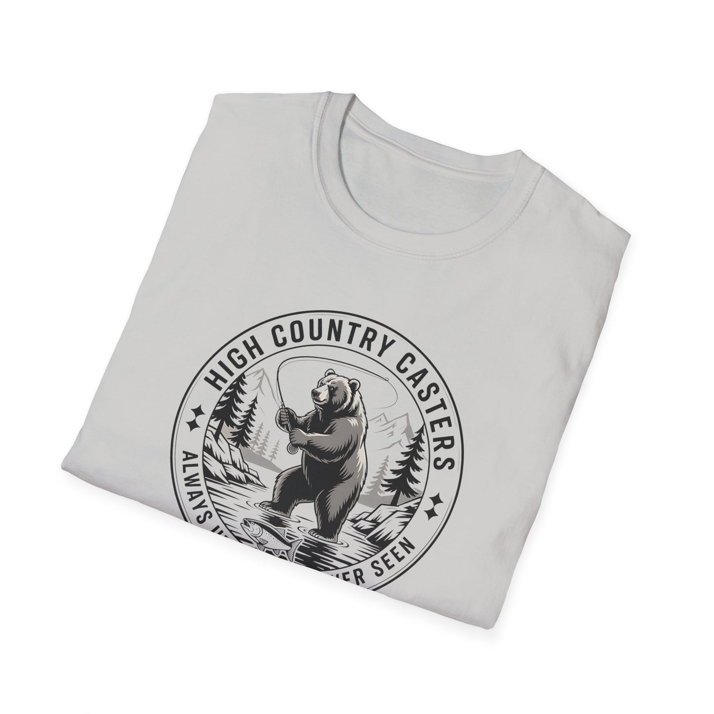 Adventure Bear Fishing T-Shirt | Outdoor Enthusiast Tee, Gift for Nature Lovers, Hiking Apparel, Casual Wear, Campfire T-Shirt