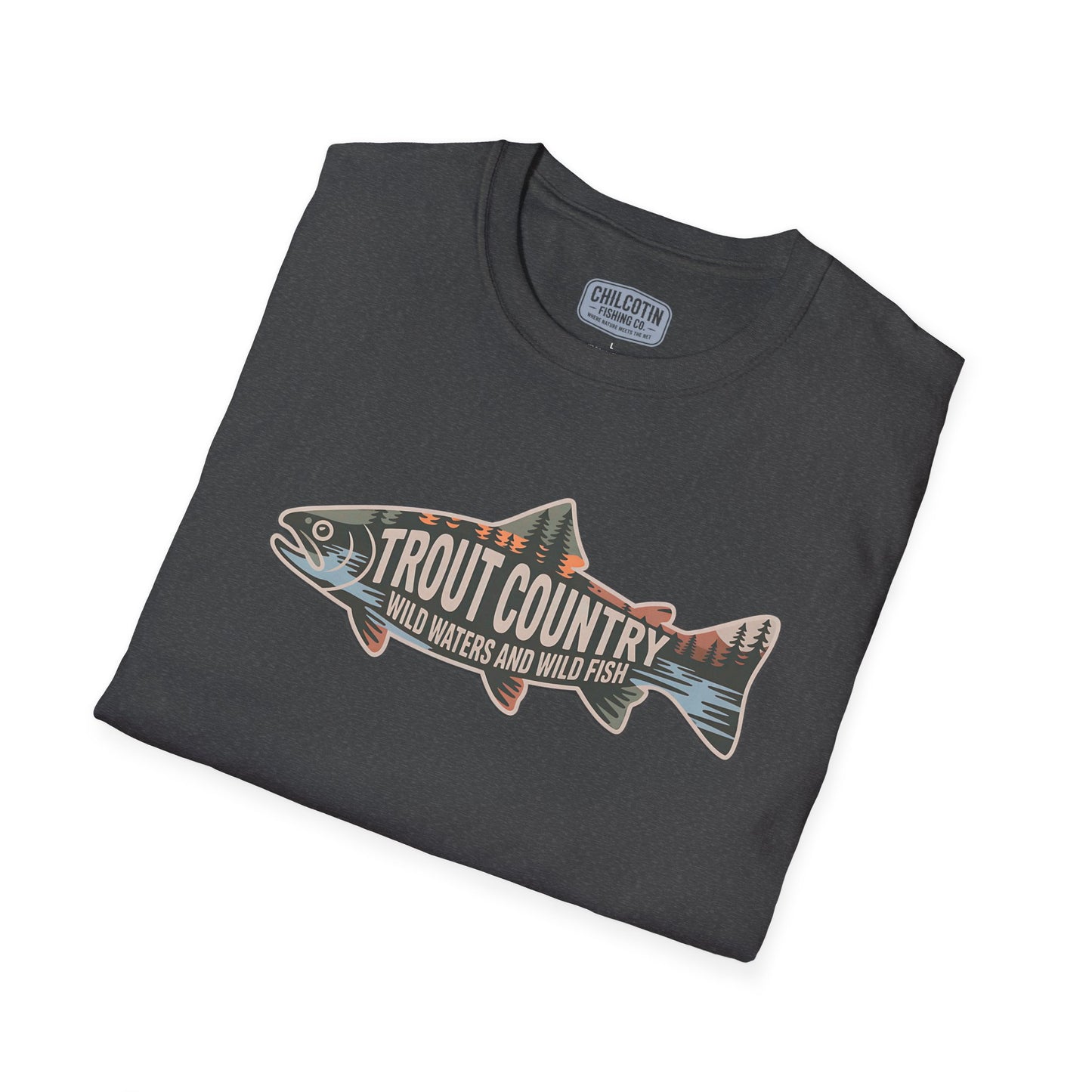 Trout Country Outline Trout T-Shirt – Fishing Apparel for Anglers