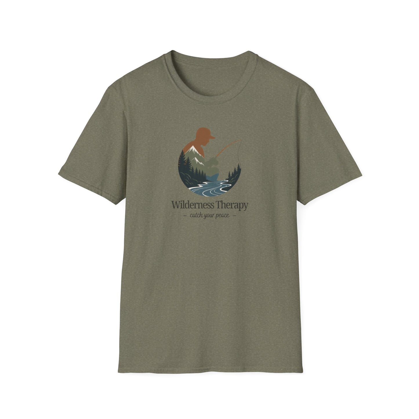 Wilderness Therapy T-Shirt | Relaxing Fishing Tee | Perfect Gift for Nature Lovers, Outdoor Enthusiasts, Father's Day, or Casual Wear