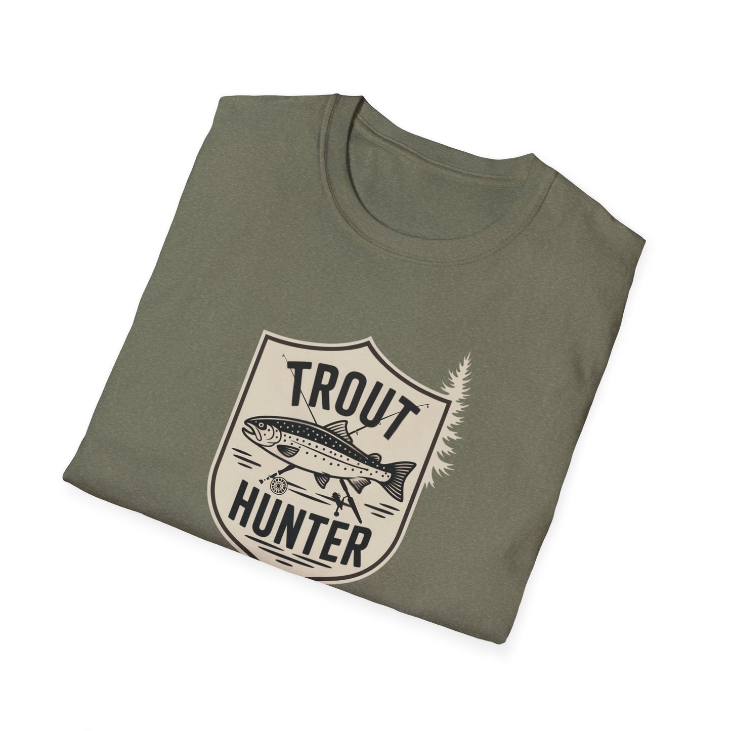 Trout Hunter T-Shirt, Fishing Tee, Unisex Apparel, Outdoor Shirt, Gift for Anglers, Casual Wear, Nature Lover Gear