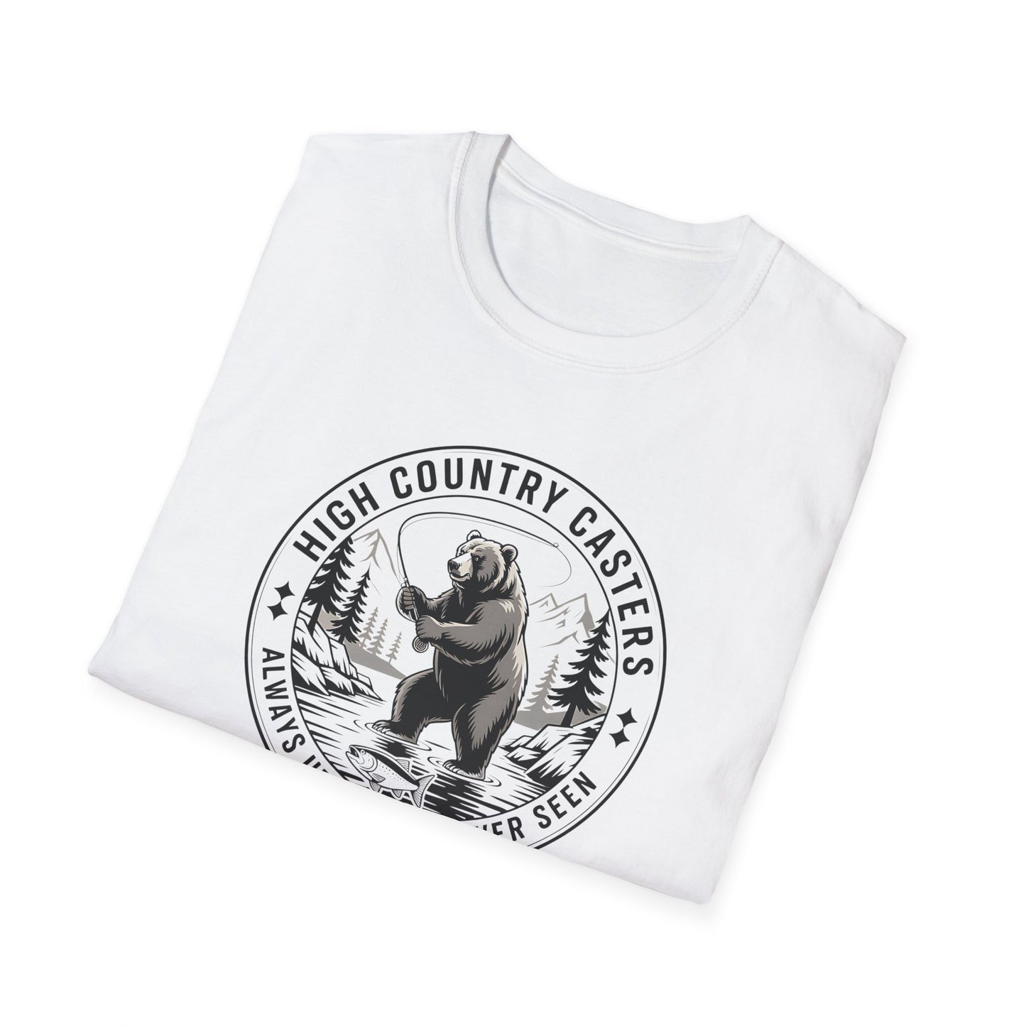 Adventure Bear Fishing T-Shirt | Outdoor Enthusiast Tee, Gift for Nature Lovers, Hiking Apparel, Casual Wear, Campfire T-Shirt