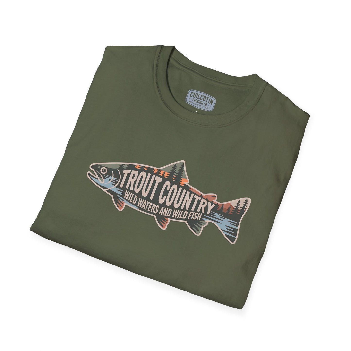 Trout Country Outline Trout T-Shirt – Fishing Apparel for Anglers