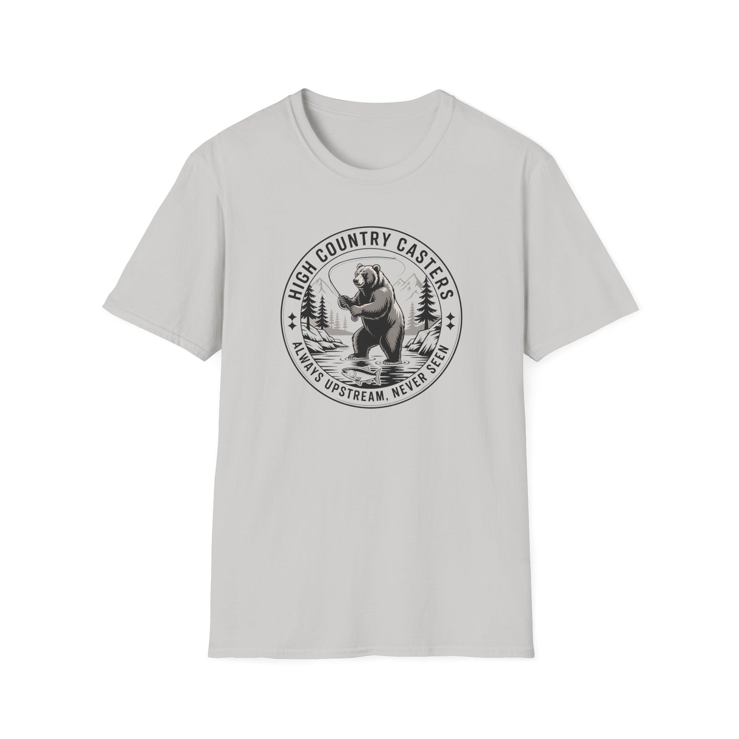 Adventure Bear Fishing T-Shirt | Outdoor Enthusiast Tee, Gift for Nature Lovers, Hiking Apparel, Casual Wear, Campfire T-Shirt