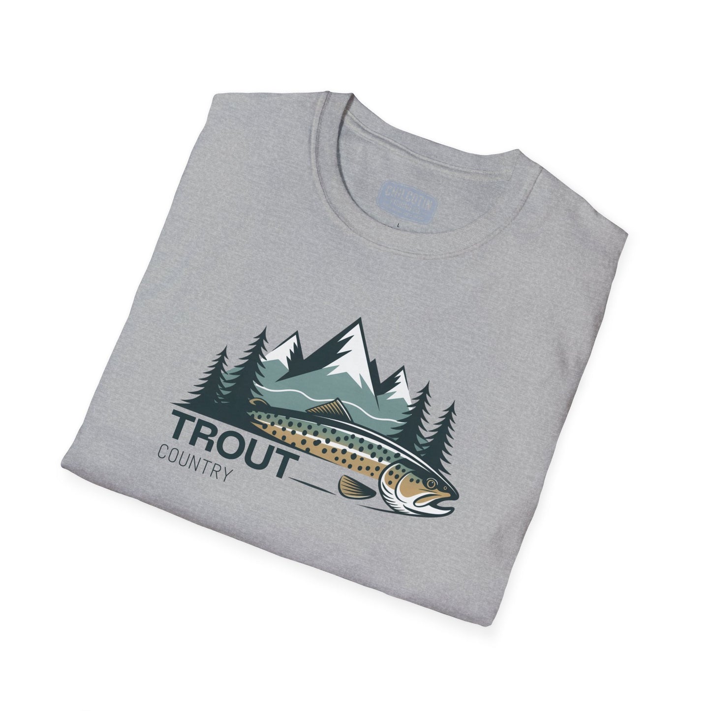 Brown Trout Country Wild Water Wild Fish T-Shirt | Rugged Outdoor Fishing Tee for Anglers