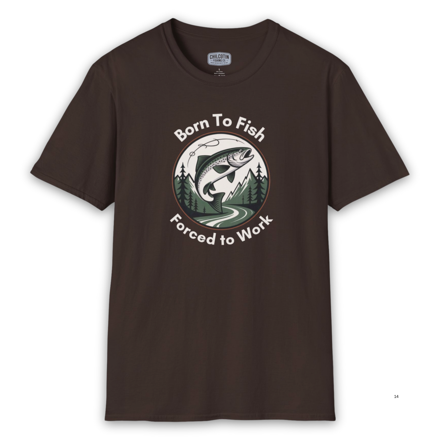 Born To Fish, Forced To Work T-Shirt – Funny Fishing Tee for Anglers