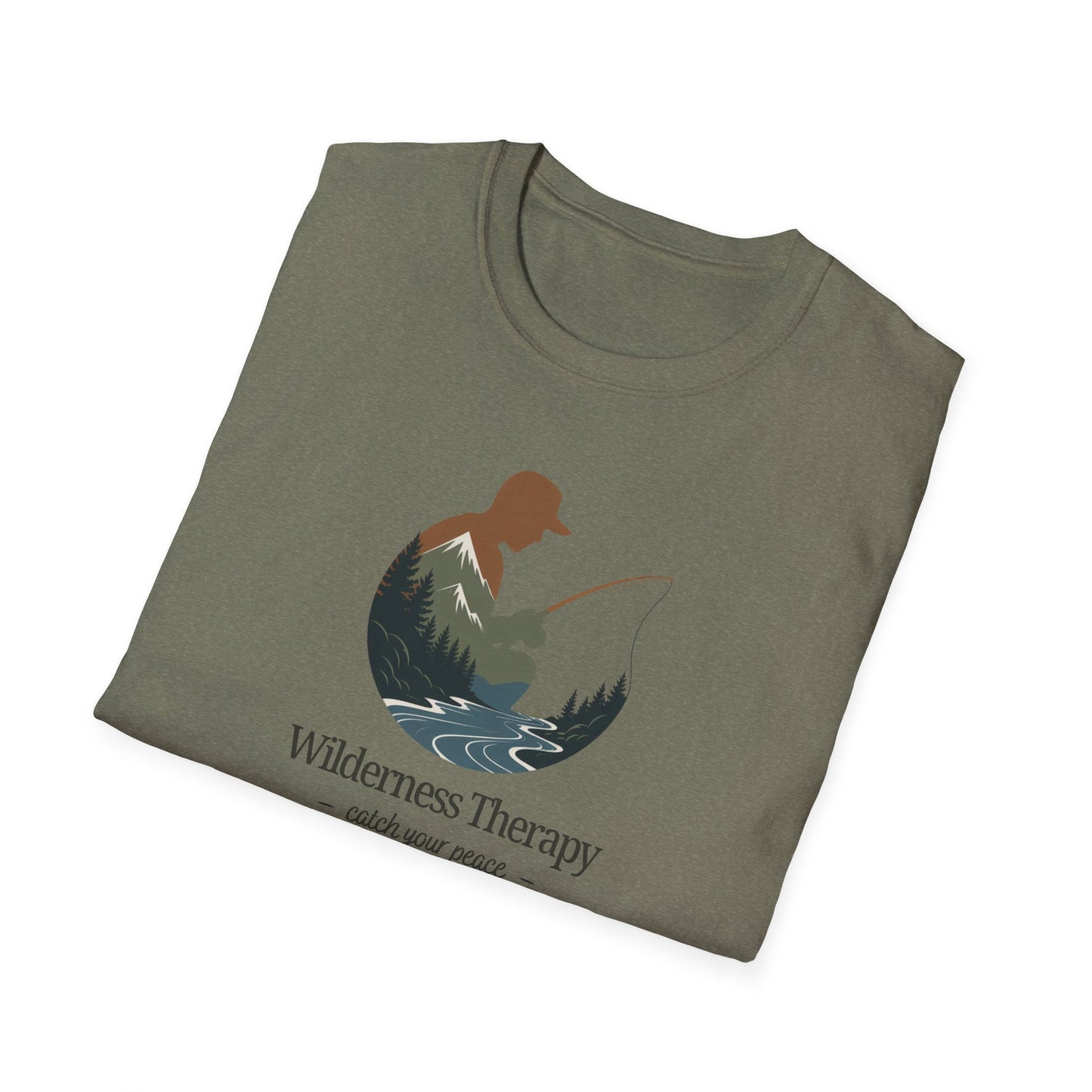 Wilderness Therapy T-Shirt | Relaxing Fishing Tee | Perfect Gift for Nature Lovers, Outdoor Enthusiasts, Father's Day, or Casual Wear