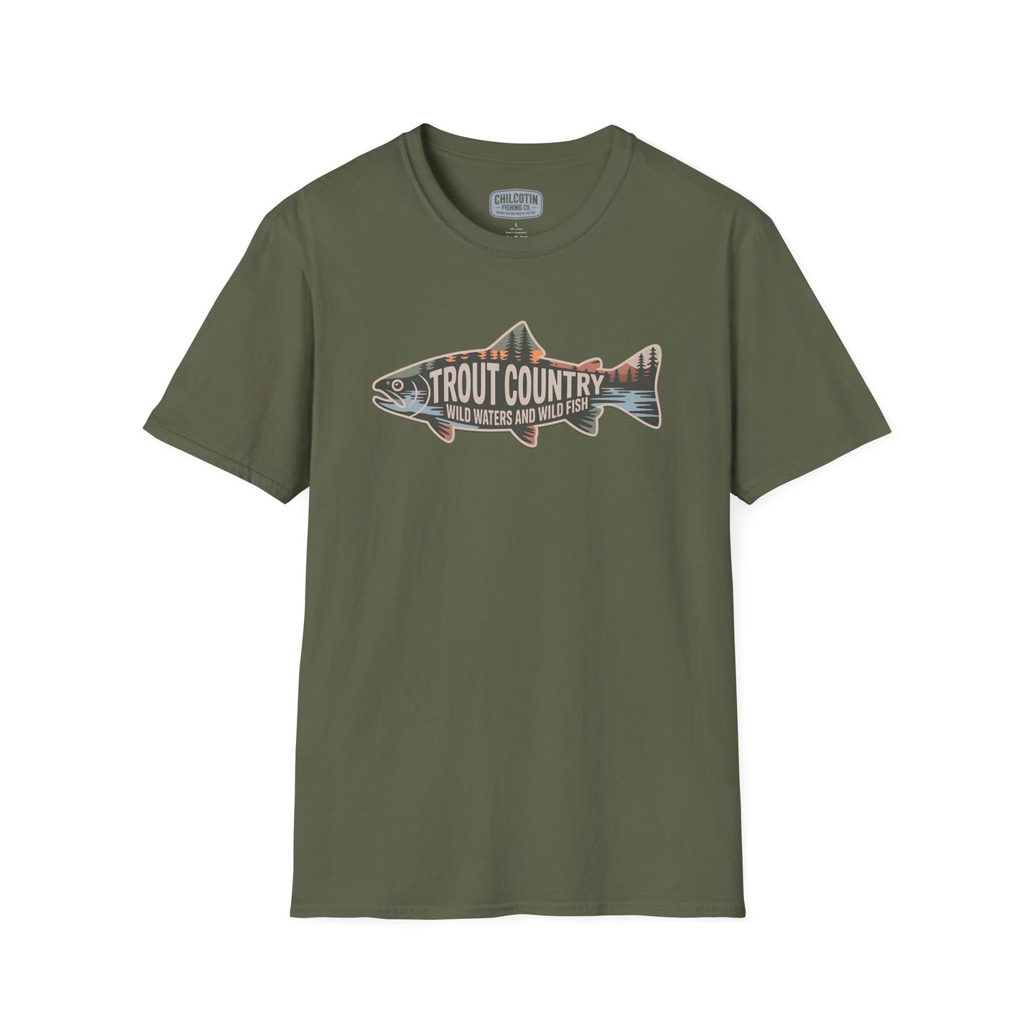 Trout Country Outline Trout T-Shirt – Fishing Apparel for Anglers