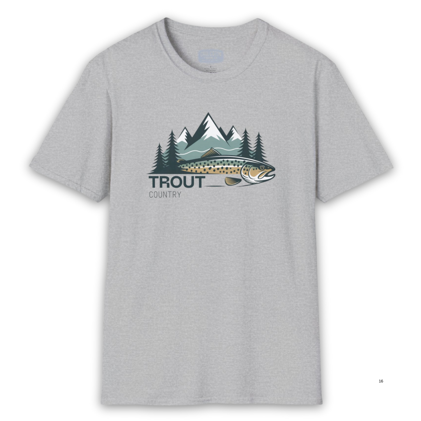 Brown Trout Country Wild Water Wild Fish T-Shirt | Rugged Outdoor Fishing Tee for Anglers