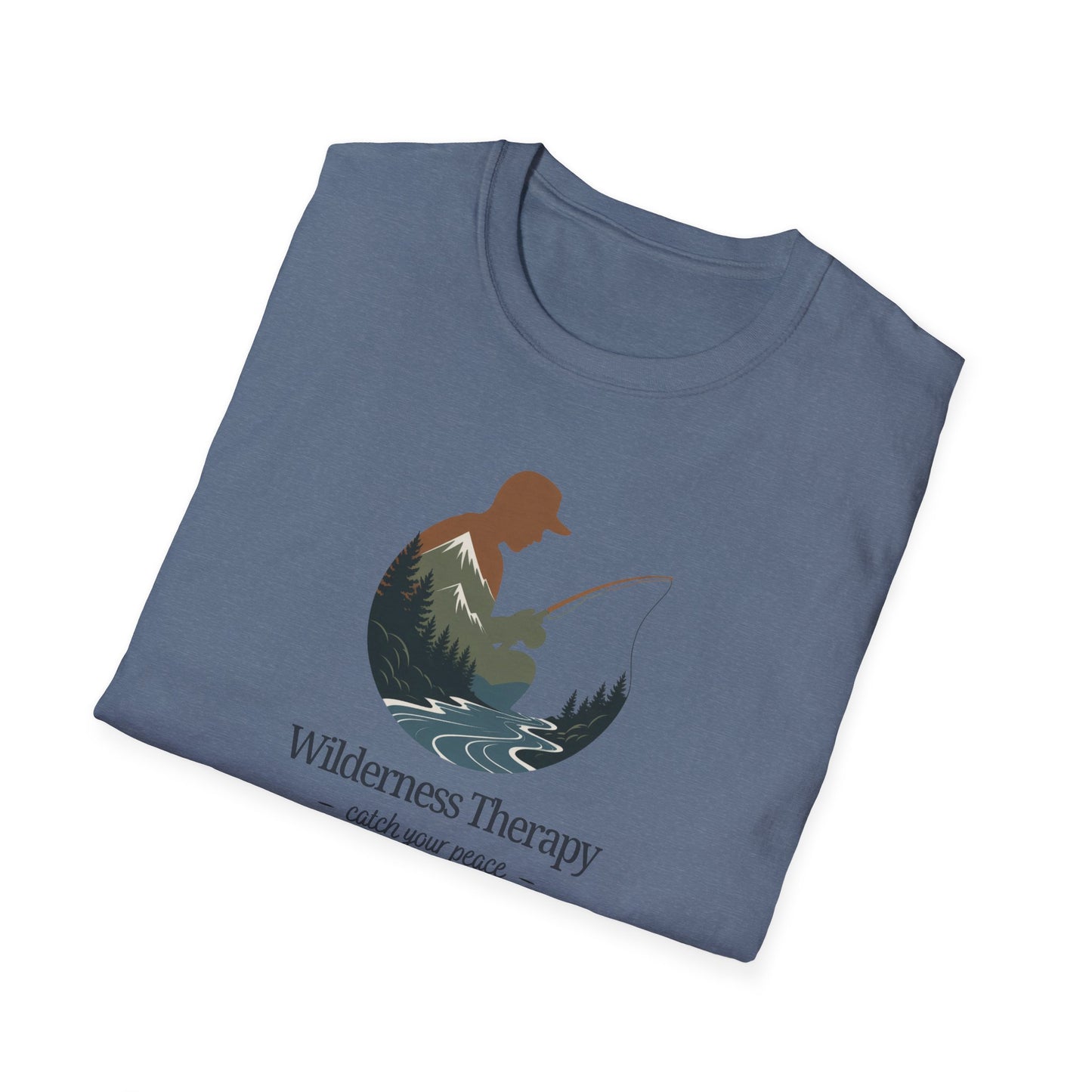 Wilderness Therapy T-Shirt | Relaxing Fishing Tee | Perfect Gift for Nature Lovers, Outdoor Enthusiasts, Father's Day, or Casual Wear