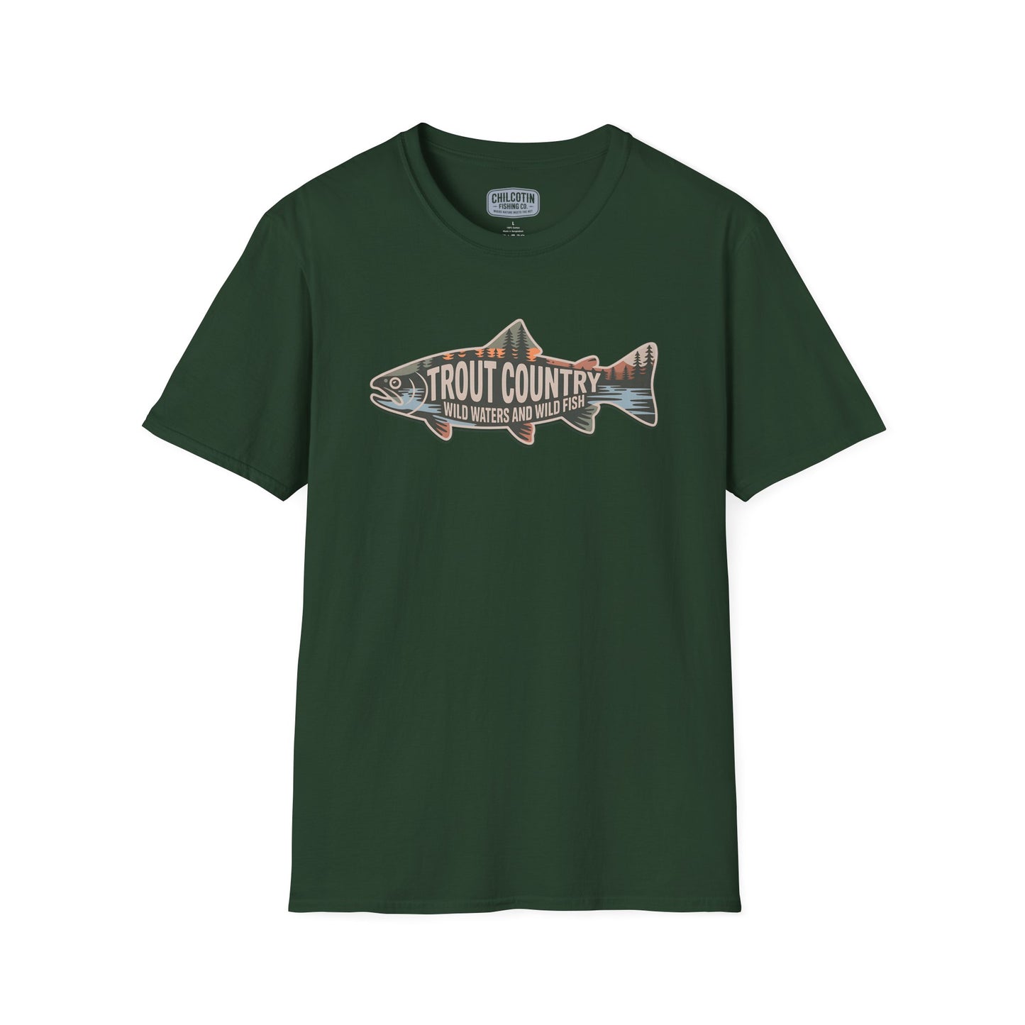 Trout Country Outline Trout T-Shirt – Fishing Apparel for Anglers