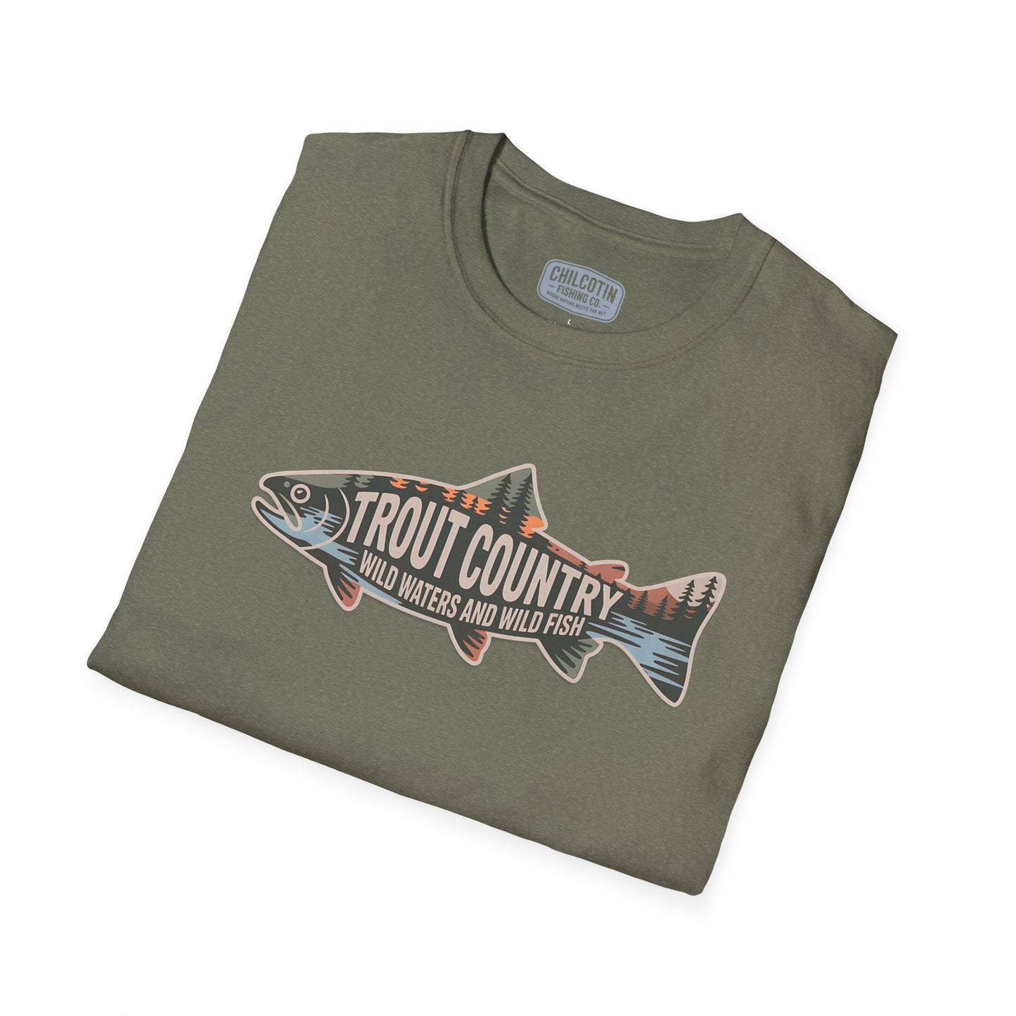 Trout Country Outline Trout T-Shirt – Fishing Apparel for Anglers