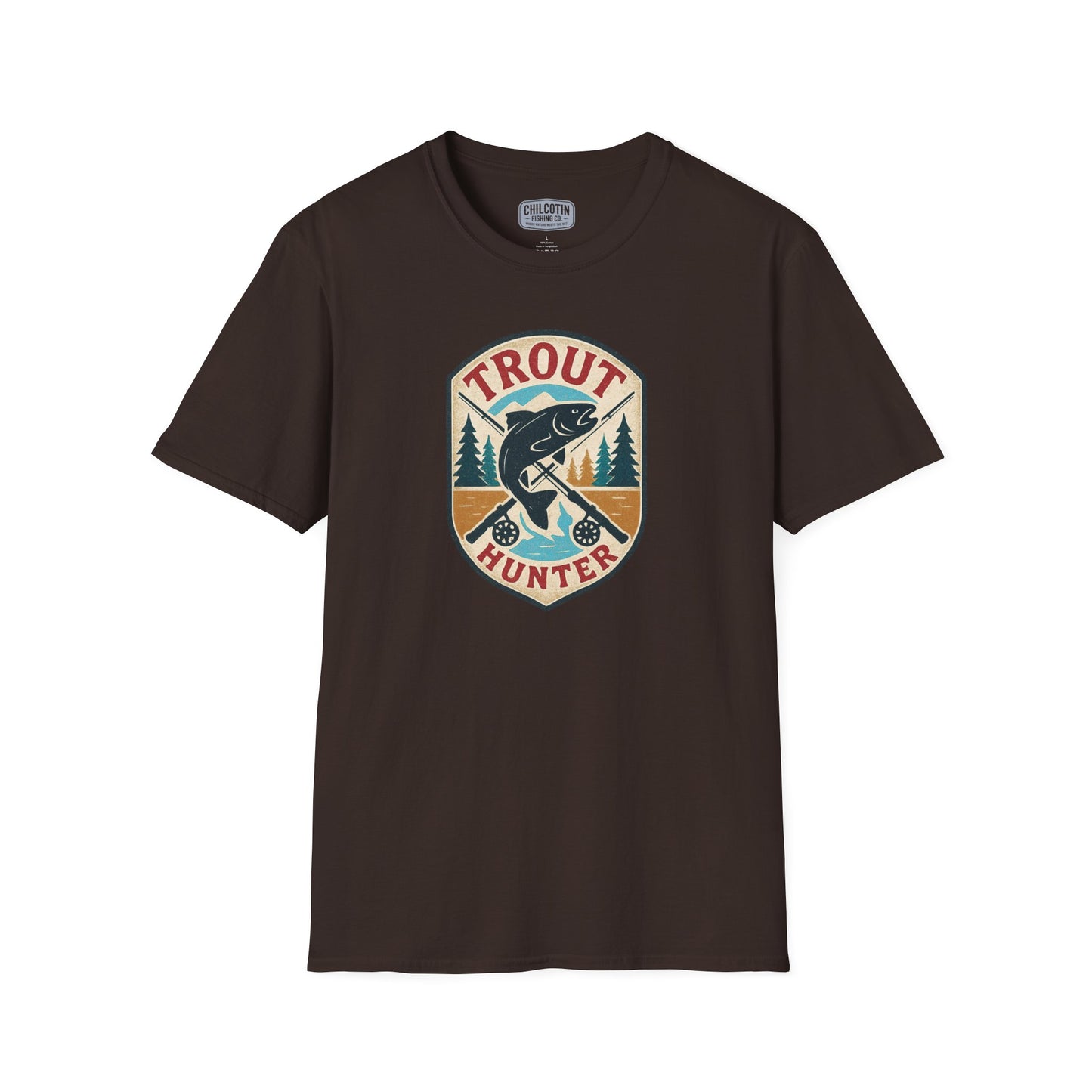 Trout Hunter Tee – Retro Fishing Shirt for Anglers & Outdoor Adventures