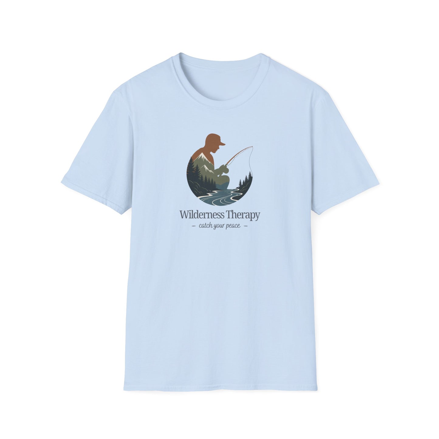 Wilderness Therapy T-Shirt | Relaxing Fishing Tee | Perfect Gift for Nature Lovers, Outdoor Enthusiasts, Father's Day, or Casual Wear