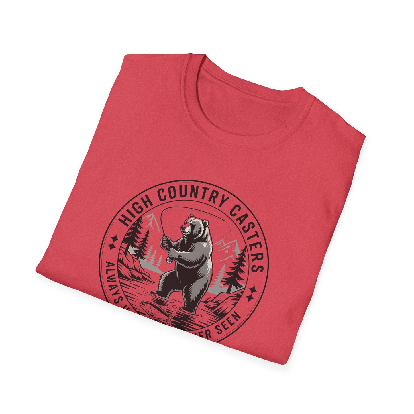 Adventure Bear Fishing T-Shirt | Outdoor Enthusiast Tee, Gift for Nature Lovers, Hiking Apparel, Casual Wear, Campfire T-Shirt