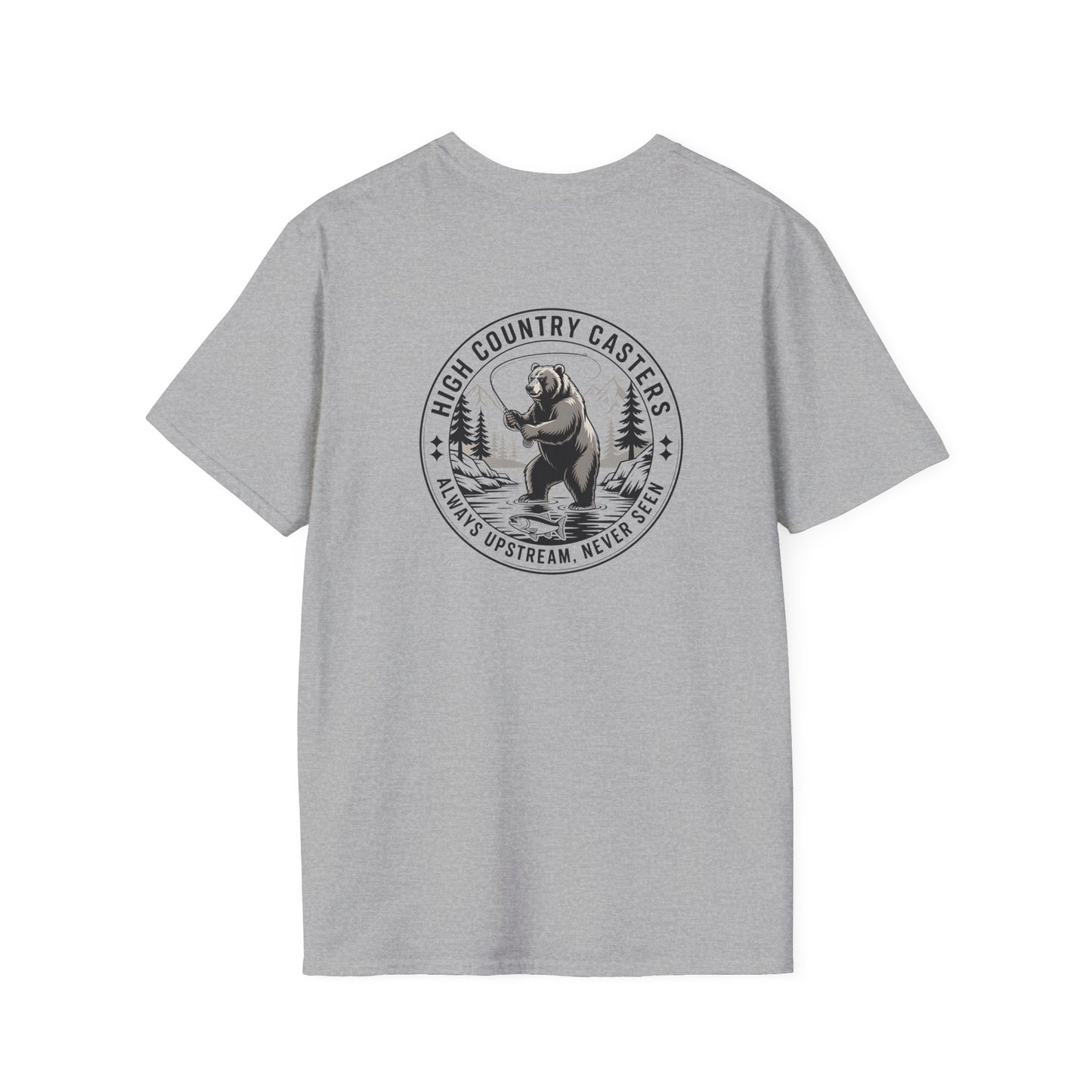 Adventure Bear Fishing T-Shirt | Outdoor Enthusiast Tee, Gift for Nature Lovers, Hiking Apparel, Casual Wear, Campfire T-Shirt