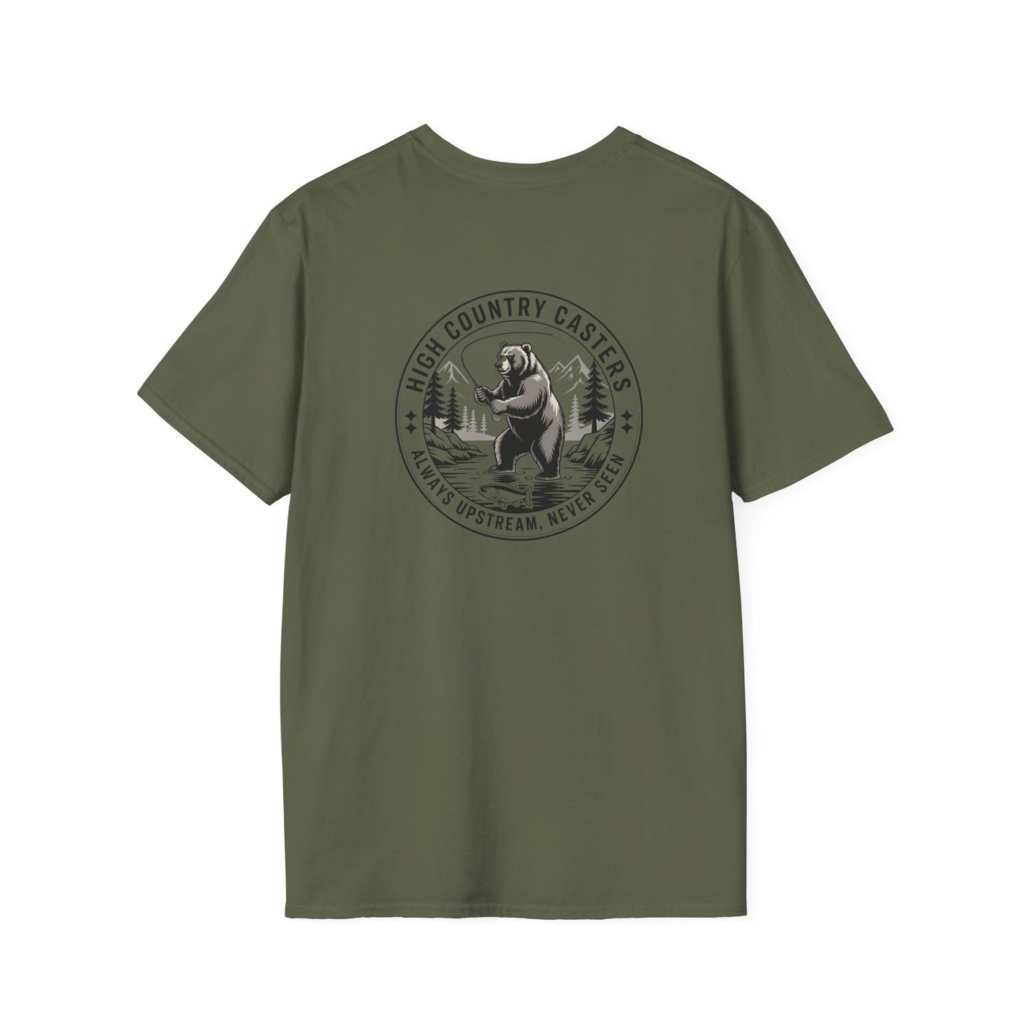 Adventure Bear Fishing T-Shirt | Outdoor Enthusiast Tee, Gift for Nature Lovers, Hiking Apparel, Casual Wear, Campfire T-Shirt