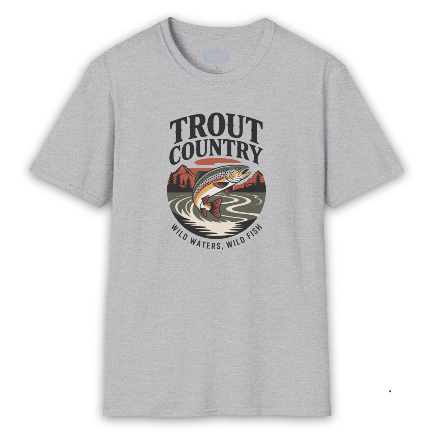 Trout Country Wild Waters Fishing T-Shirt | Rugged Angler Tee
