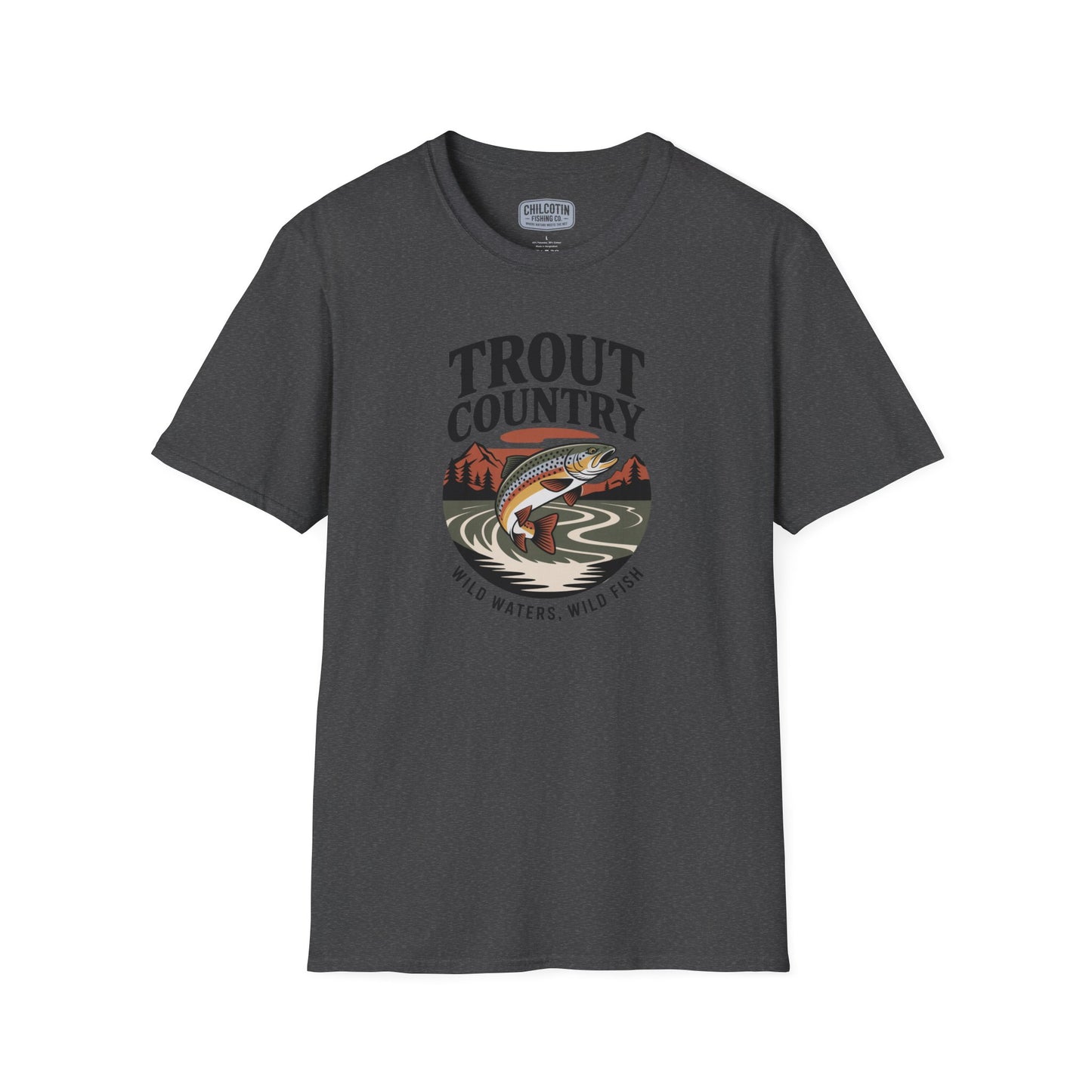 Trout Country Wild Waters Fishing T-Shirt | Rugged Angler Tee