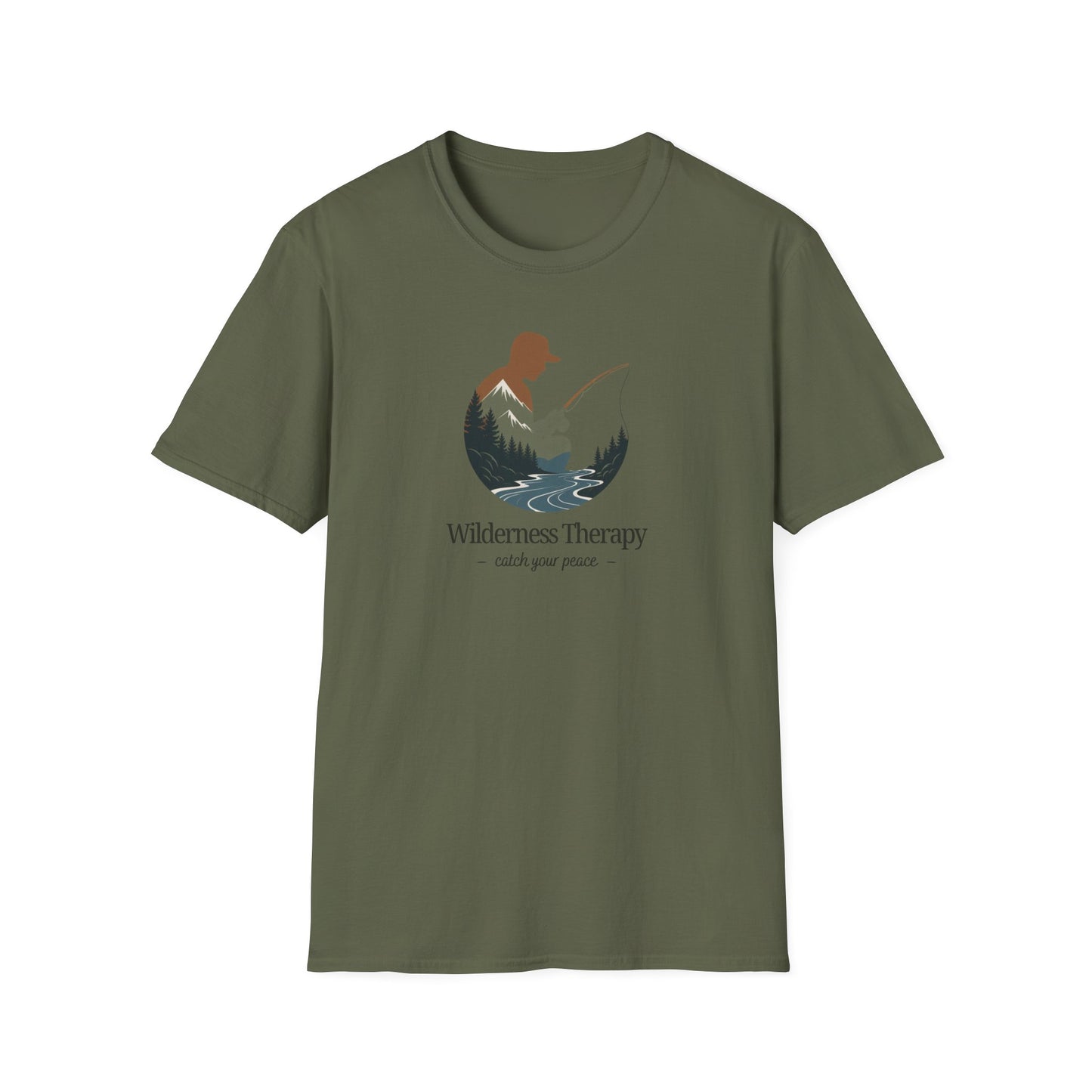 Wilderness Therapy T-Shirt | Relaxing Fishing Tee | Perfect Gift for Nature Lovers, Outdoor Enthusiasts, Father's Day, or Casual Wear