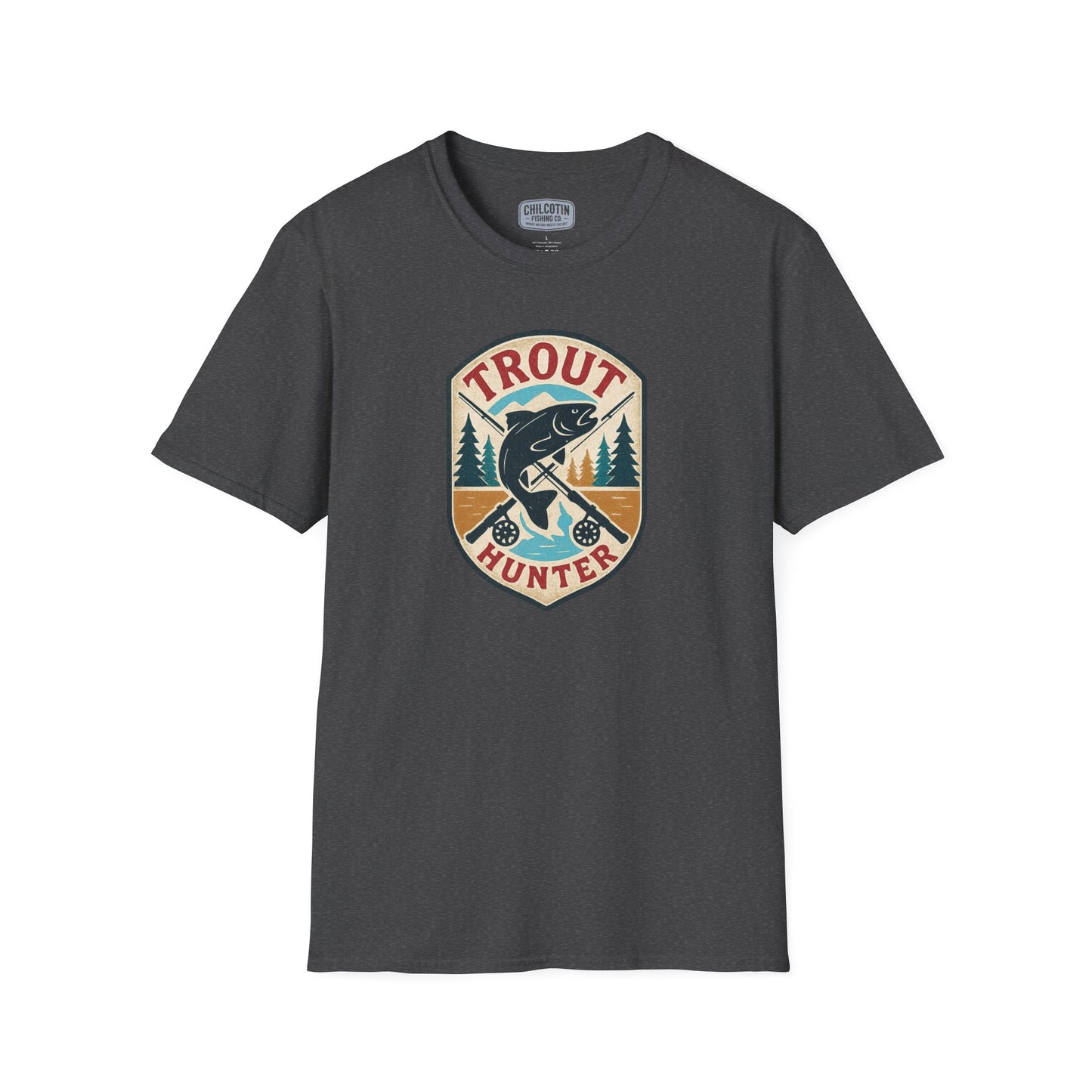 Trout Hunter Tee – Retro Fishing Shirt for Anglers & Outdoor Adventures