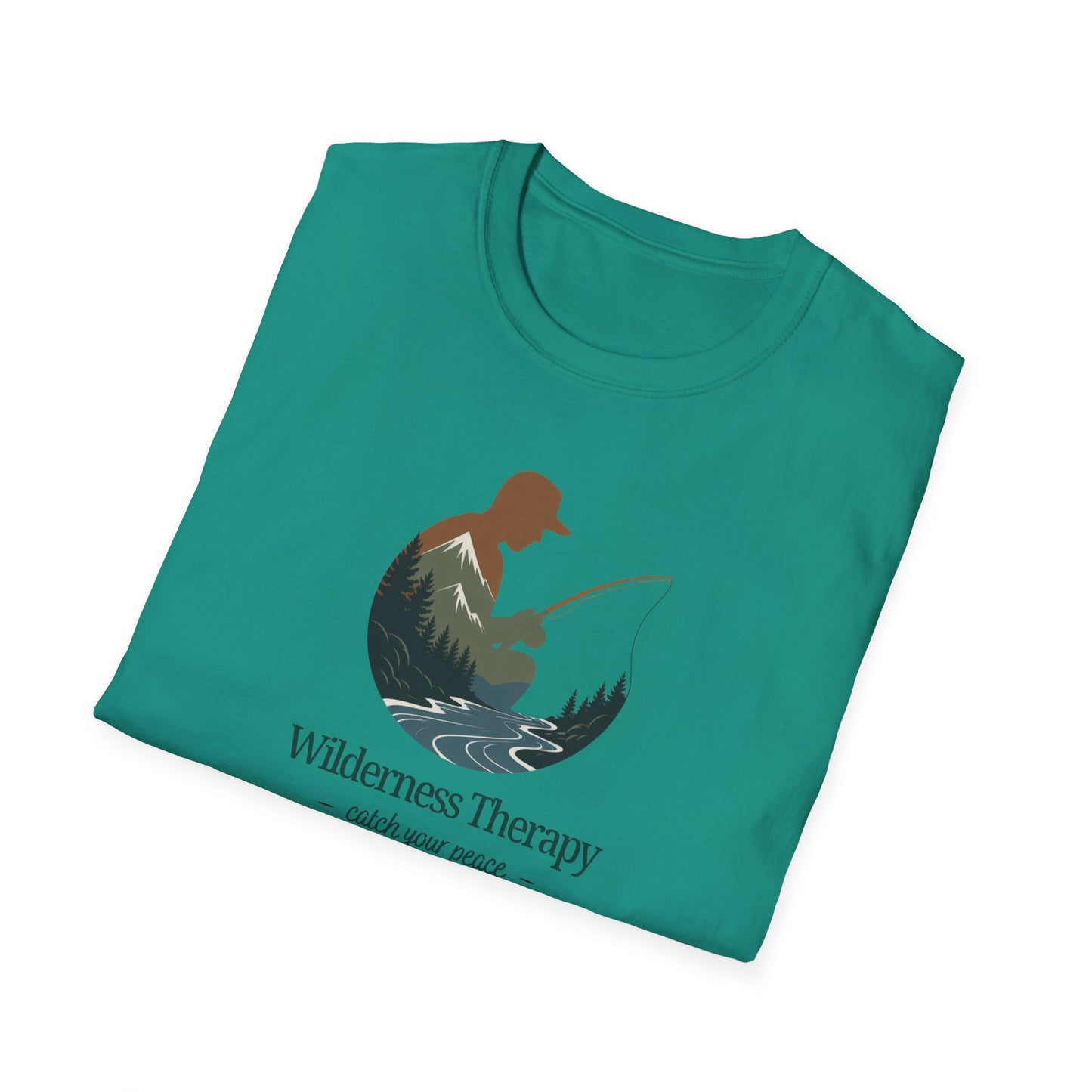 Wilderness Therapy T-Shirt | Relaxing Fishing Tee | Perfect Gift for Nature Lovers, Outdoor Enthusiasts, Father's Day, or Casual Wear