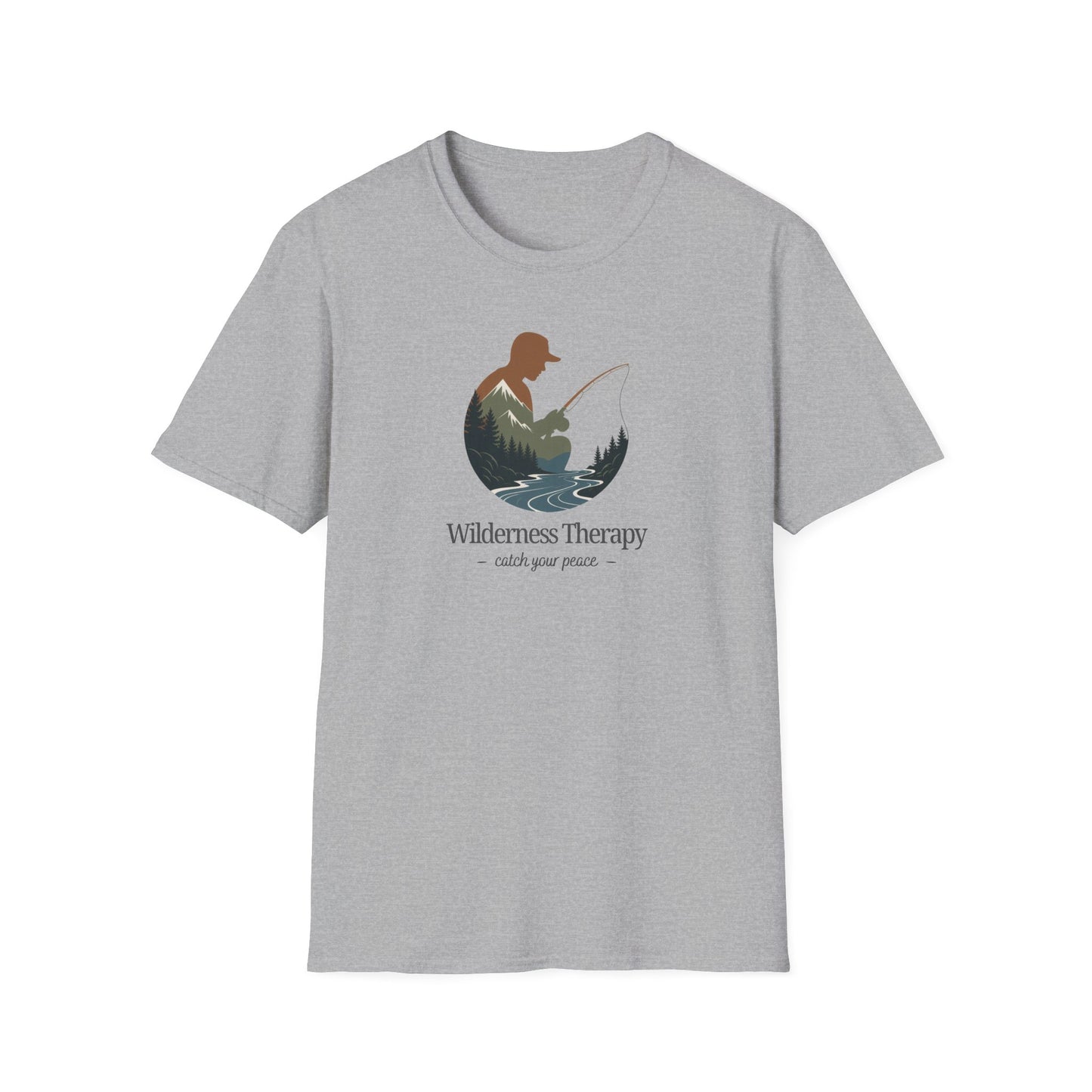 Wilderness Therapy T-Shirt | Relaxing Fishing Tee | Perfect Gift for Nature Lovers, Outdoor Enthusiasts, Father's Day, or Casual Wear