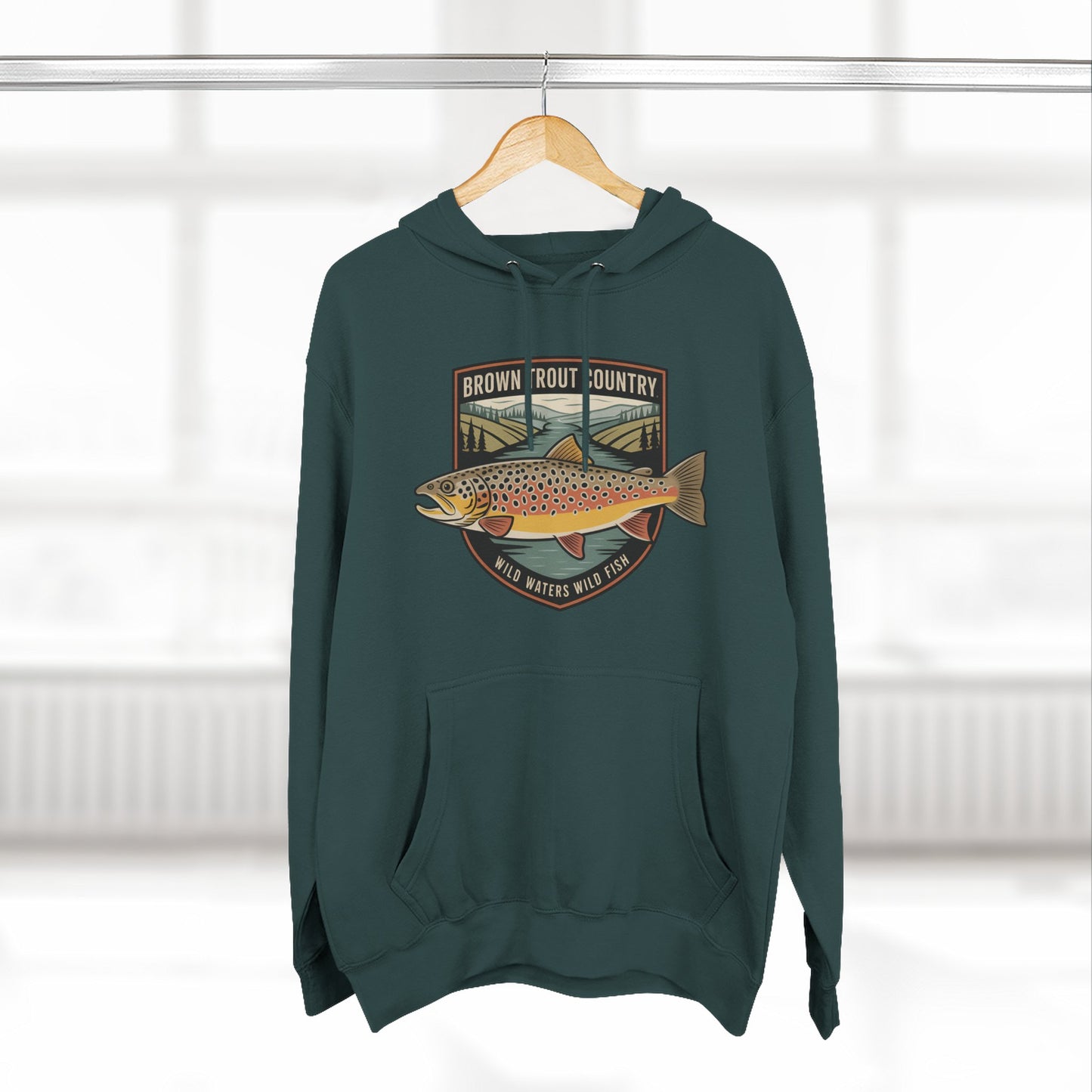 Brown Trout Country Hoodie – Angler Fishing Apparel