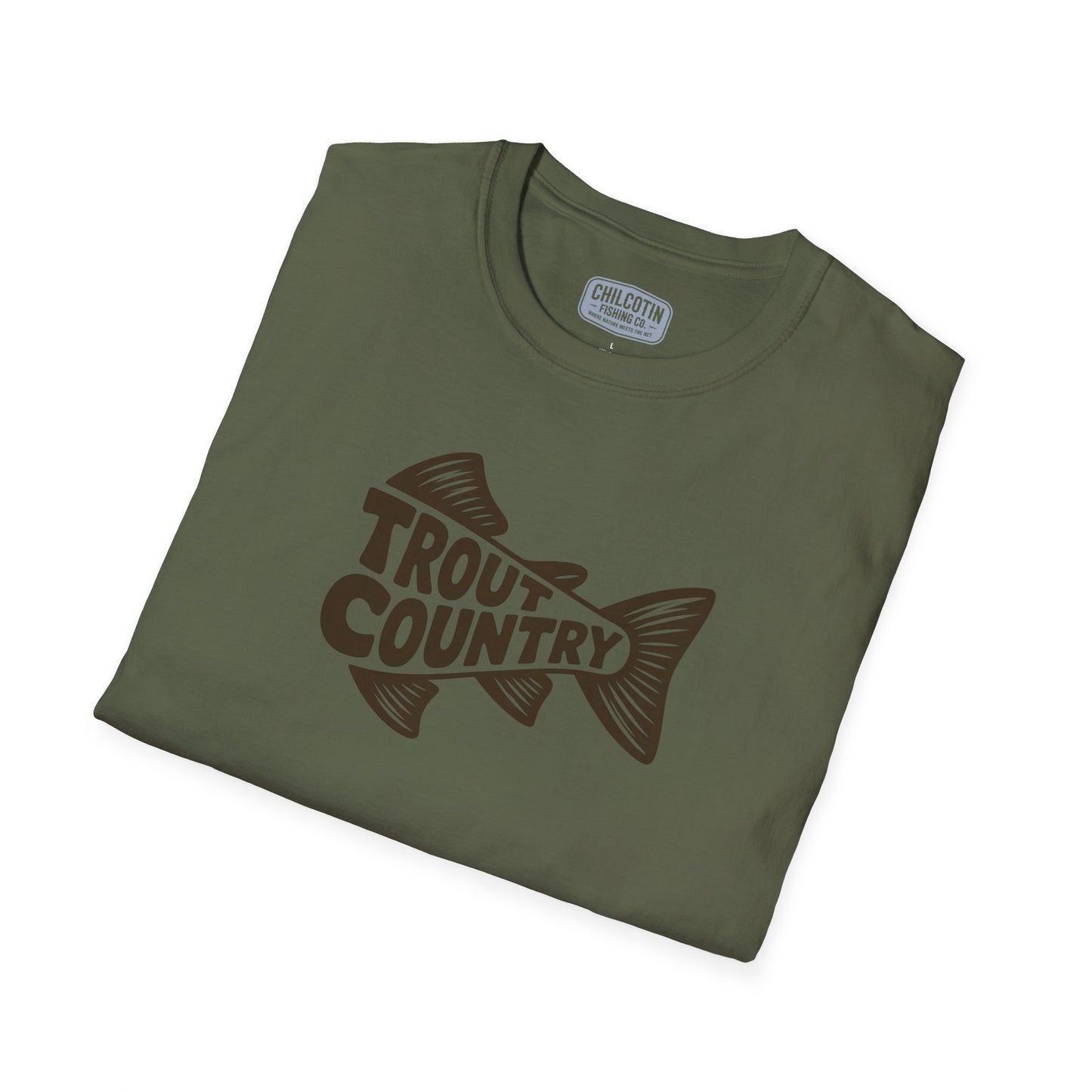 Trout Tail Trout Country Fishing T-Shirt | Rugged Angler Tee