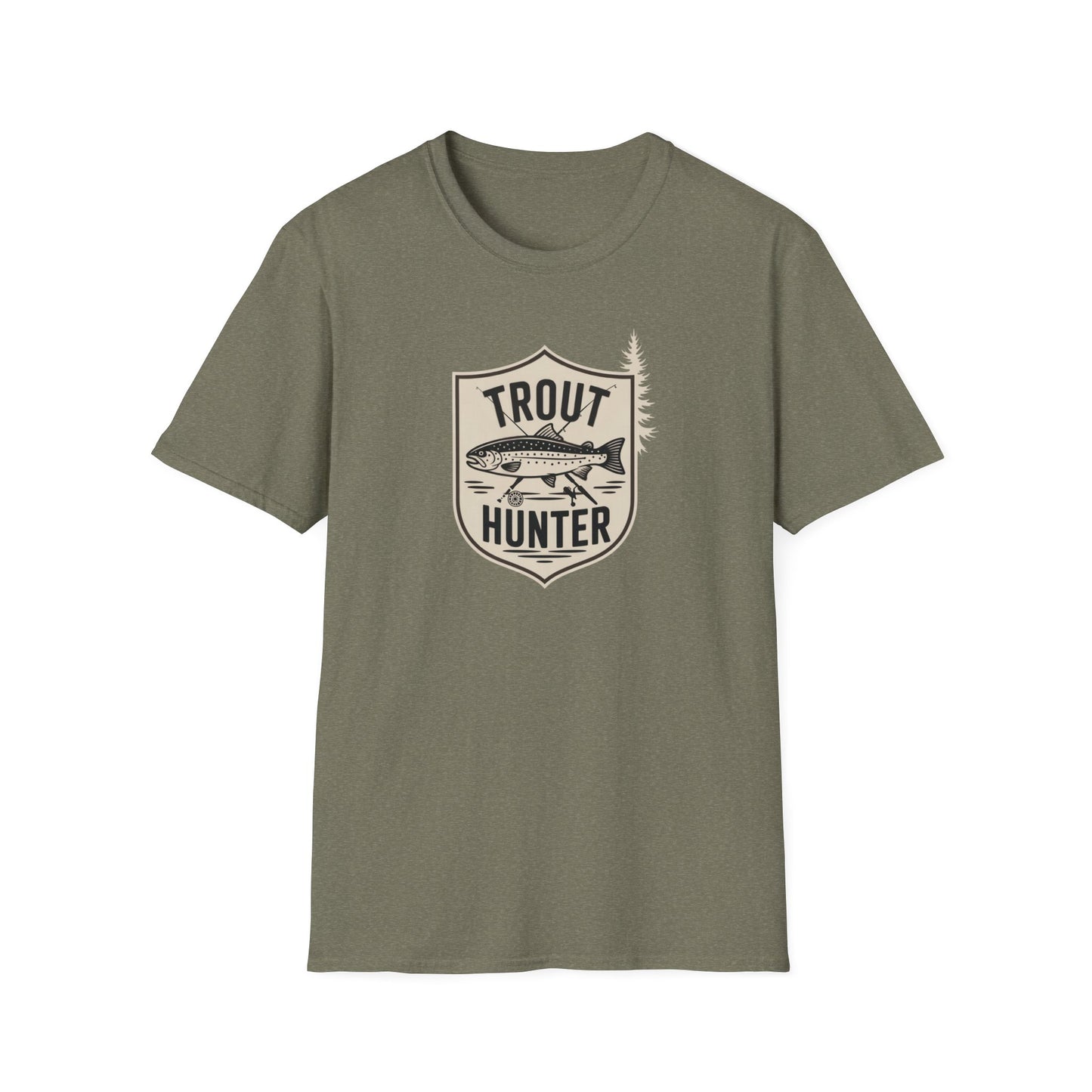 Trout Hunter T-Shirt, Fishing Tee, Unisex Apparel, Outdoor Shirt, Gift for Anglers, Casual Wear, Nature Lover Gear