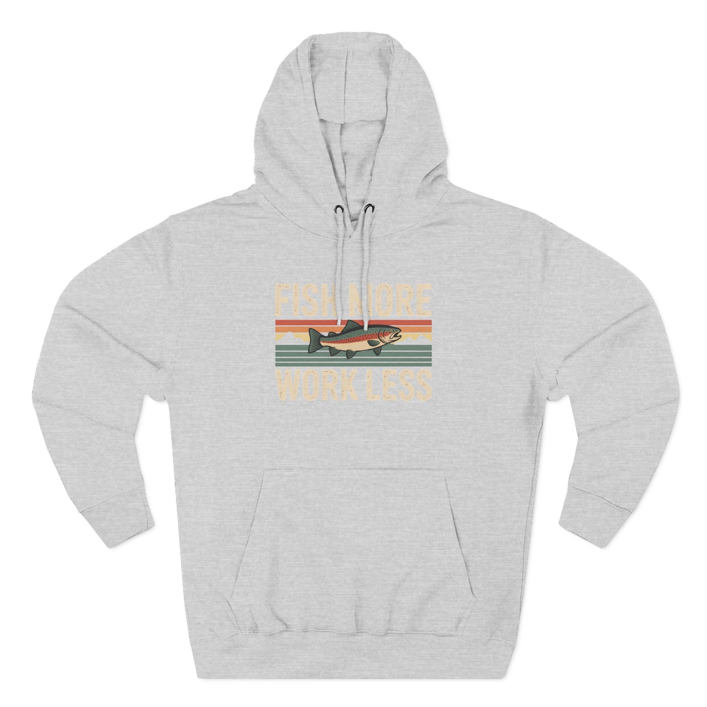 Fish More, Work Less Hoodie – Fishing Lifestyle Hoodie for Anglers & Outdoor Adventure