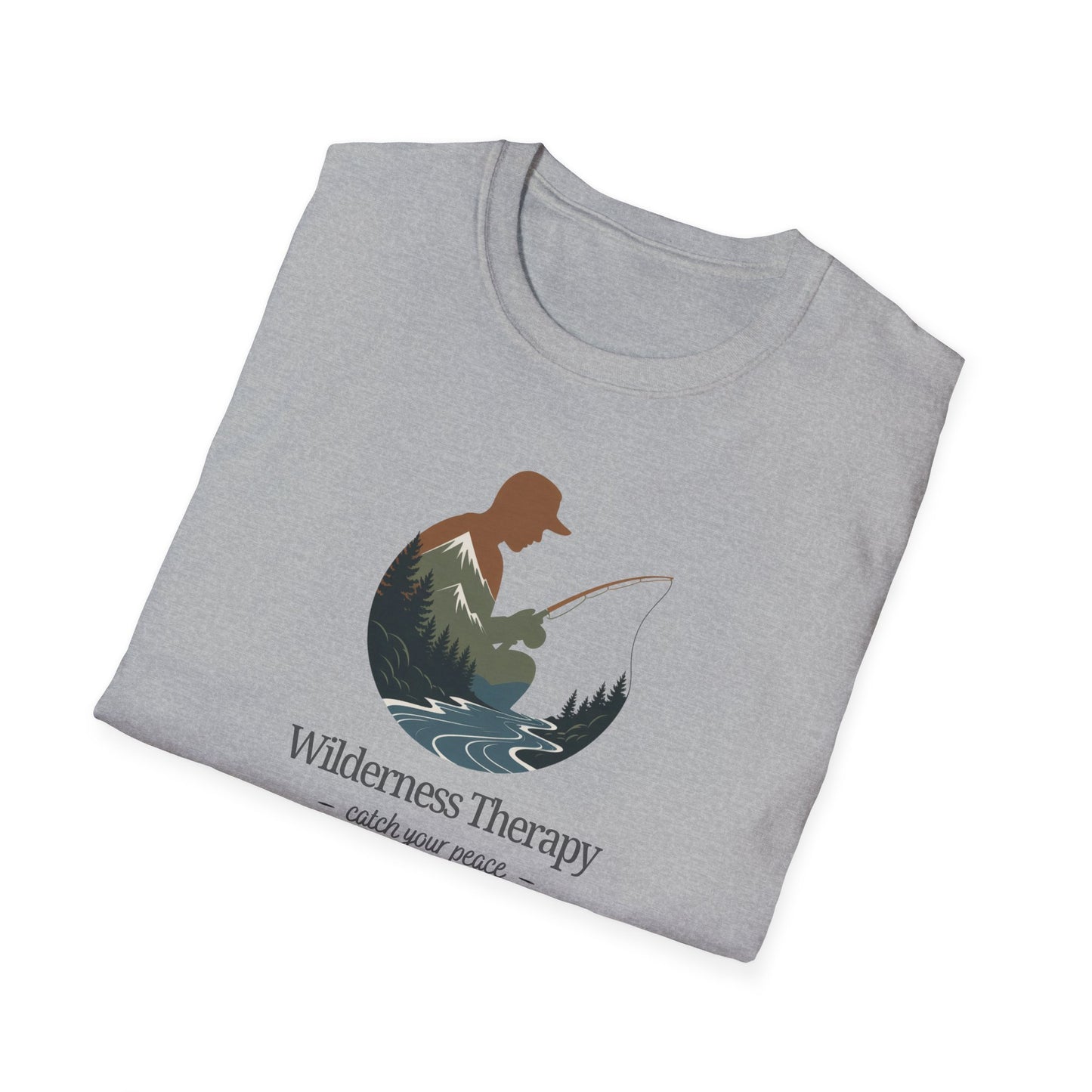 Wilderness Therapy T-Shirt | Relaxing Fishing Tee | Perfect Gift for Nature Lovers, Outdoor Enthusiasts, Father's Day, or Casual Wear