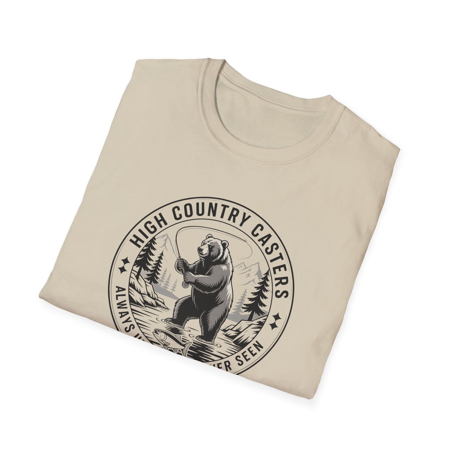 Adventure Bear Fishing T-Shirt | Outdoor Enthusiast Tee, Gift for Nature Lovers, Hiking Apparel, Casual Wear, Campfire T-Shirt