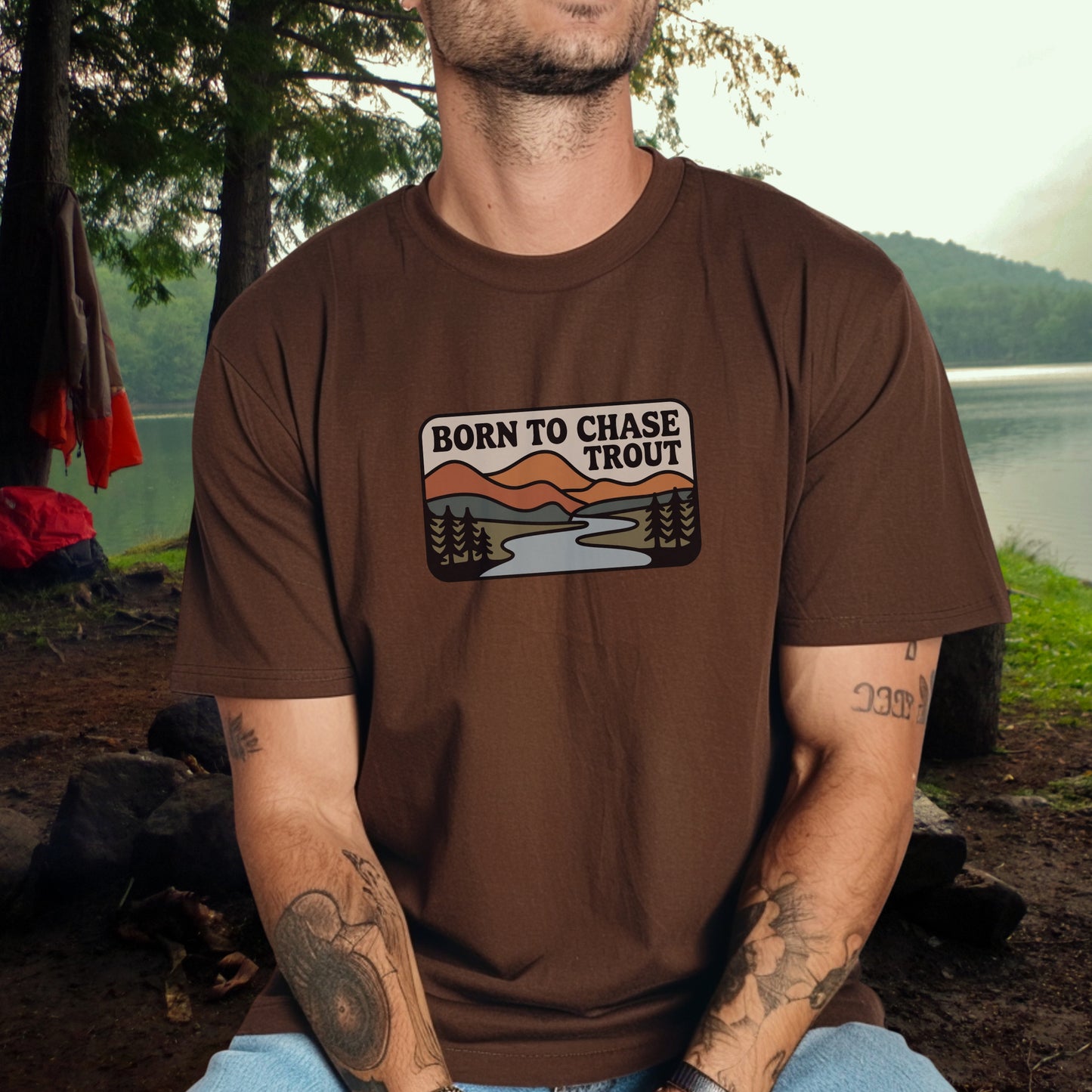 Born to Chase Trout Retro Tee