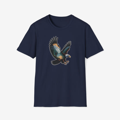 Eagle Trout Hunter Graphic Tee, Fishing Shirt, Unisex Softstyle T-Shirt, Gift for Anglers, Fishing Enthusiast Apparel