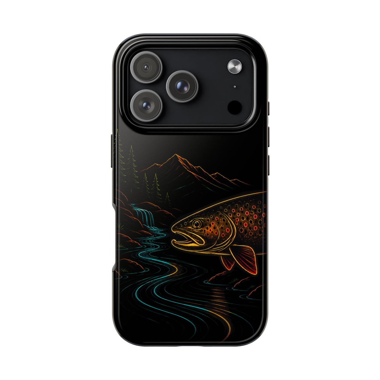 Brown Trout Neon Wilderness Tough Phone Case
