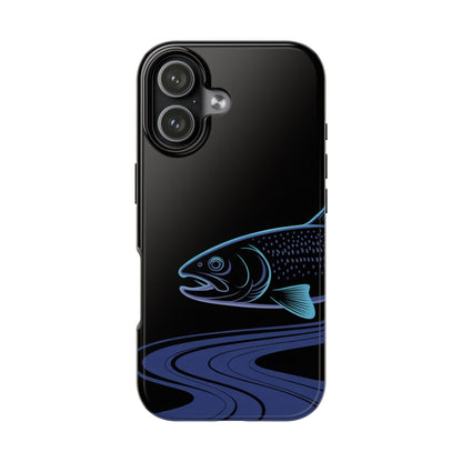 Neon Trout Outline Tough Phone Case