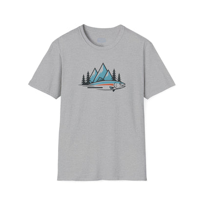Wild Trout & Mountain Fishing Tee | Rugged Outdoor Shirt for Backcountry Anglers | Perfect Gift for Trout and Mountain Fishing Fans