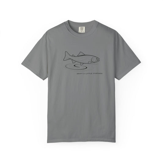Fishing Outline T-Shirt — 'Drift A Little Farther'' Graphic Tee