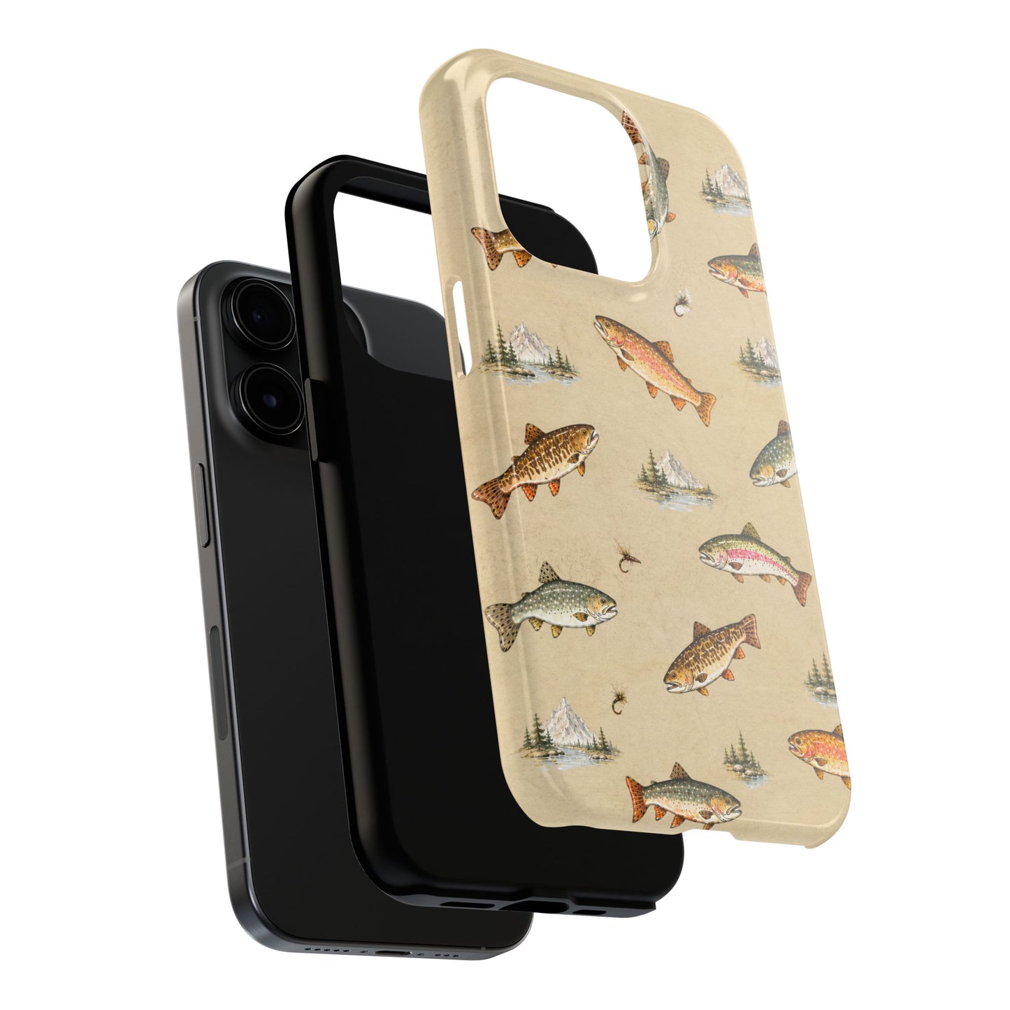 Vintage Trout Pattern Phone Case