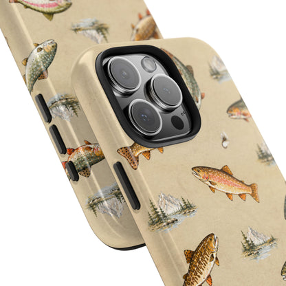 Vintage Trout Pattern Phone Case