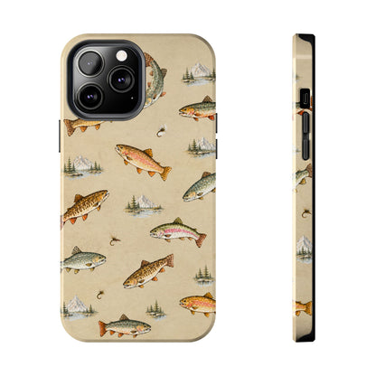 Vintage Trout Pattern Phone Case