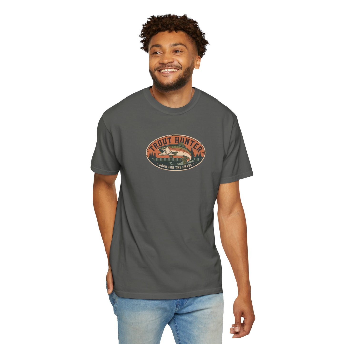 Trout Hunter Fishing T-Shirt — Vintage Outdoor Fishing Tee