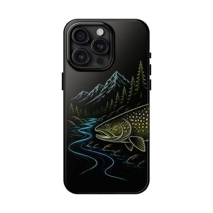 Lake Trout Neon Wilderness Tough Phone Case