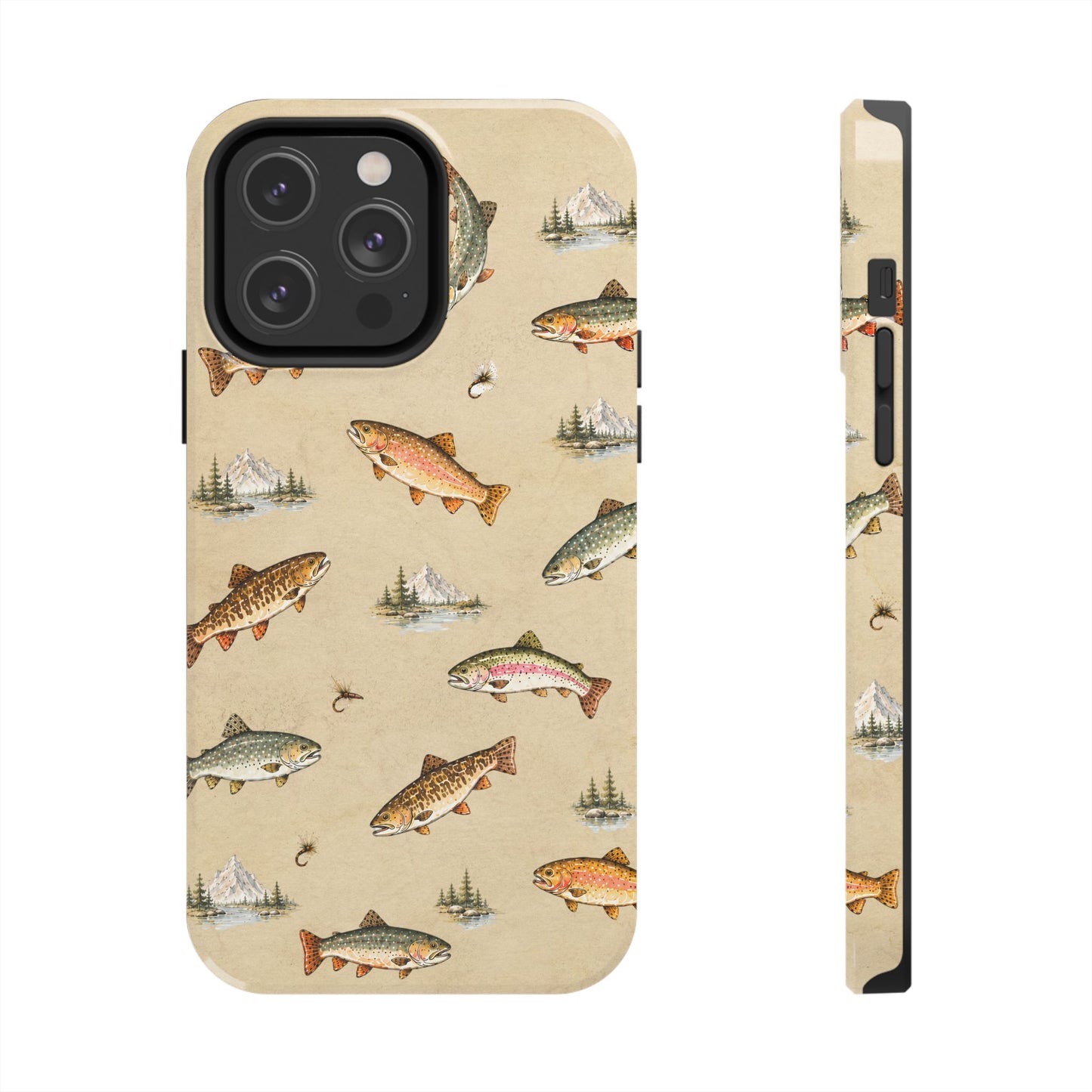 Vintage Trout Pattern Phone Case